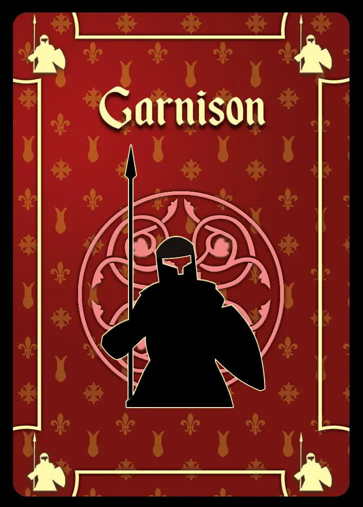 Carte Garnison du jeu Assiégés ! le jeu sur l'histoire
